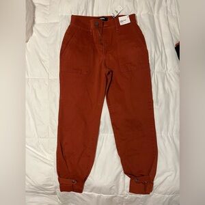 Express Cropped Straight High-rise Pants (Stretch)